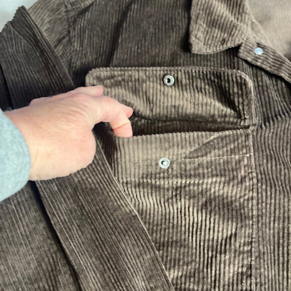 Arizona Jean Co Brown Corduroy Button-Up Shirt jacket shacket 4XLT 100% Cotton - Picture 7 of 12